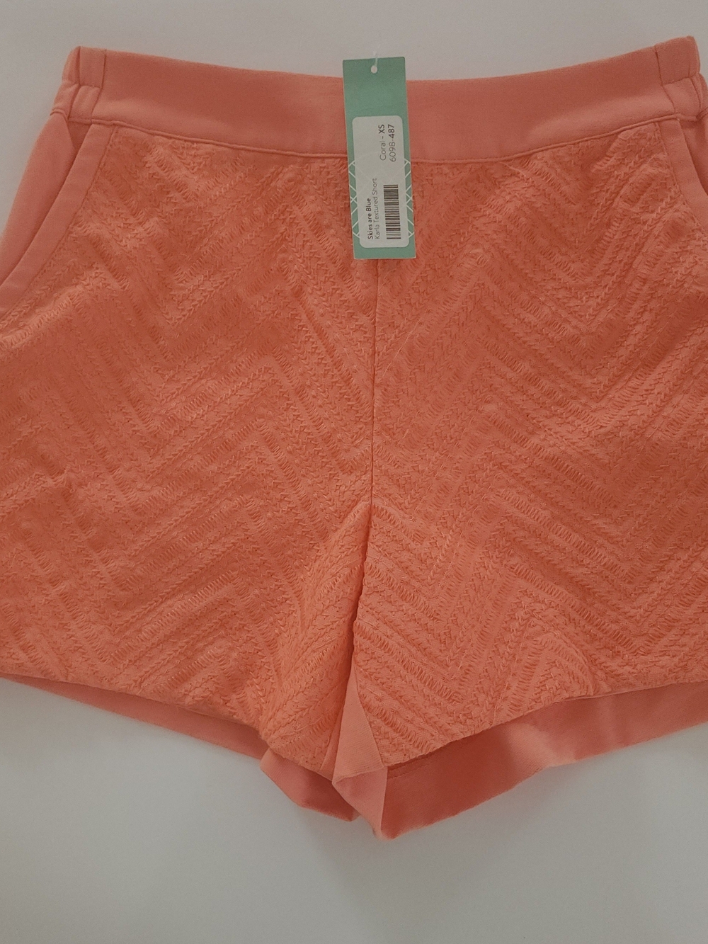 Coral Textured Women’s Shorts - Unbranded